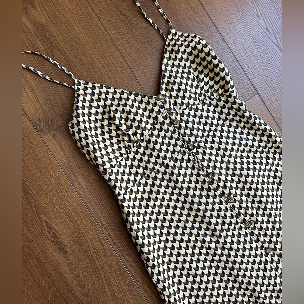 Rip Curl button down Checkered Midi Dress NWOT - Picture 3 of 11